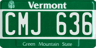 VT license plate CMJ636