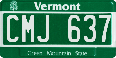 VT license plate CMJ637