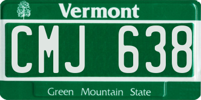 VT license plate CMJ638