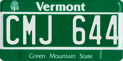 VT license plate CMJ644