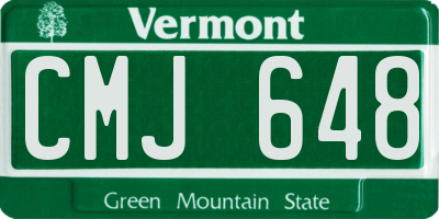 VT license plate CMJ648