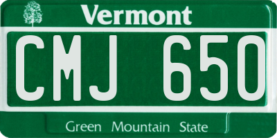 VT license plate CMJ650