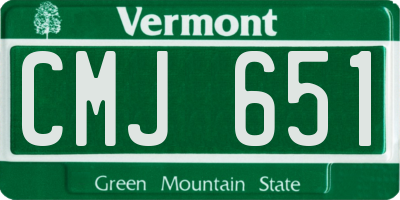 VT license plate CMJ651