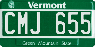 VT license plate CMJ655