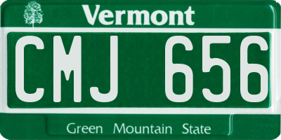 VT license plate CMJ656