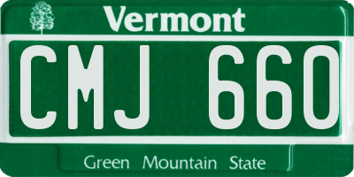VT license plate CMJ660