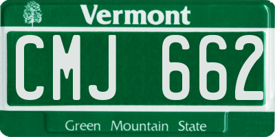 VT license plate CMJ662