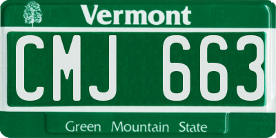 VT license plate CMJ663