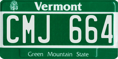 VT license plate CMJ664