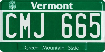 VT license plate CMJ665