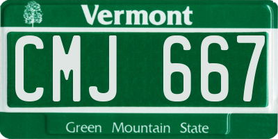 VT license plate CMJ667