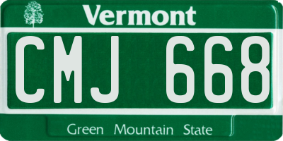 VT license plate CMJ668