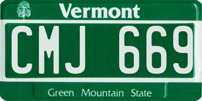 VT license plate CMJ669