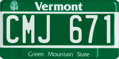 VT license plate CMJ671