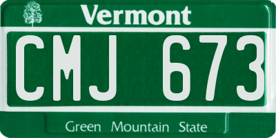 VT license plate CMJ673