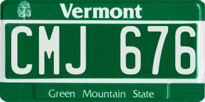 VT license plate CMJ676