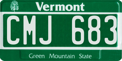 VT license plate CMJ683