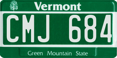 VT license plate CMJ684