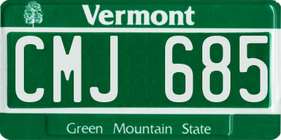 VT license plate CMJ685