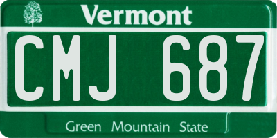 VT license plate CMJ687