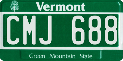 VT license plate CMJ688