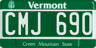 VT license plate CMJ690