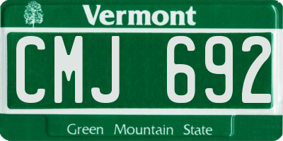 VT license plate CMJ692