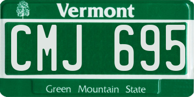 VT license plate CMJ695