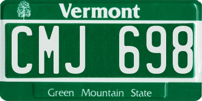 VT license plate CMJ698