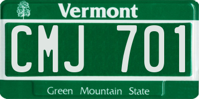 VT license plate CMJ701