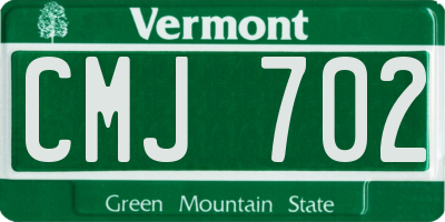 VT license plate CMJ702