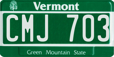 VT license plate CMJ703