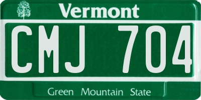 VT license plate CMJ704