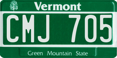 VT license plate CMJ705