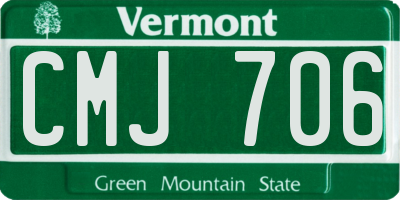 VT license plate CMJ706