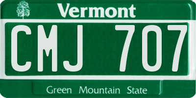 VT license plate CMJ707