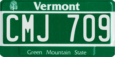 VT license plate CMJ709