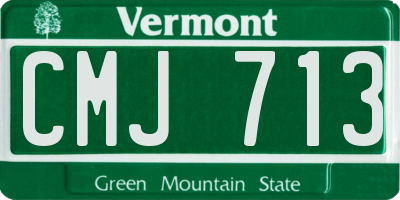 VT license plate CMJ713