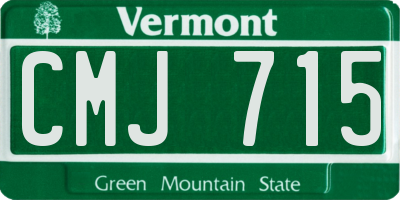 VT license plate CMJ715