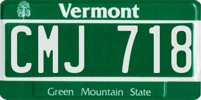 VT license plate CMJ718