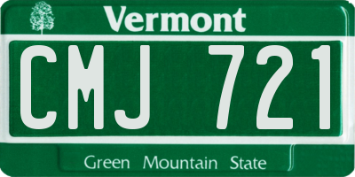VT license plate CMJ721