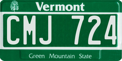 VT license plate CMJ724