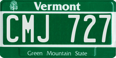 VT license plate CMJ727