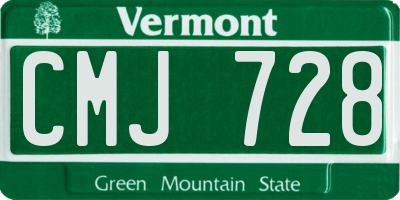 VT license plate CMJ728
