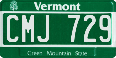 VT license plate CMJ729
