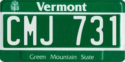 VT license plate CMJ731