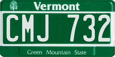 VT license plate CMJ732
