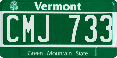 VT license plate CMJ733