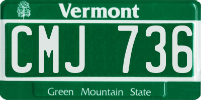 VT license plate CMJ736