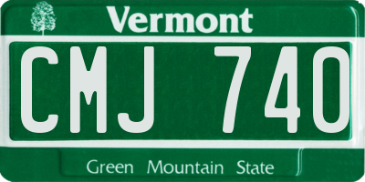 VT license plate CMJ740